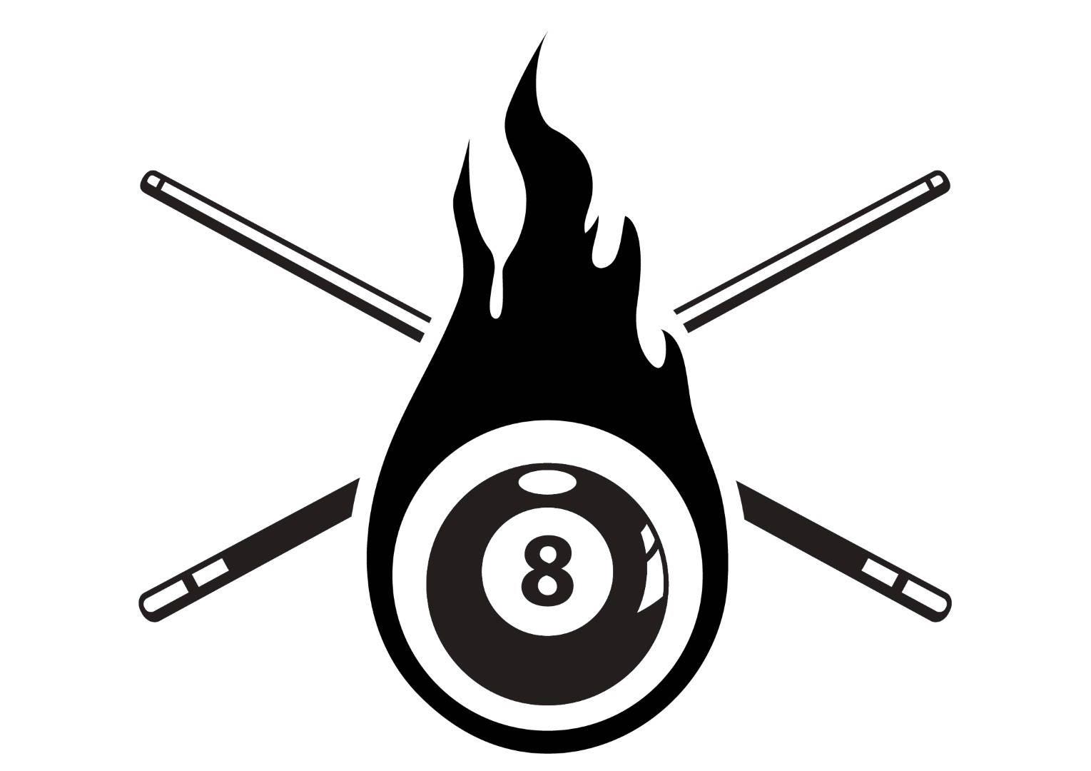 Billiards Pool Logo 1 Eight 8 Nine 9 Ball Stick Cue Sports Etsy