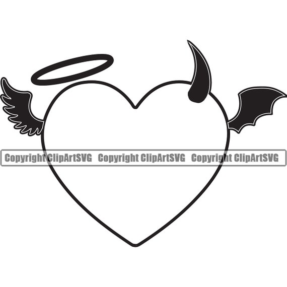 Heart Angel Devil Wings Halo Horn Love Hate Symbol Angel Tattoo Tat Life Death Good Bad Evil Fly Flying Svg Png Digital Clipart Vector File Heart Angel Devil Wings Halo Horn Love Hate Symbol Angel Tattoo Tat Life Death Good Bad Evil Fly Flying Svg Png Digital Clipart Vector File