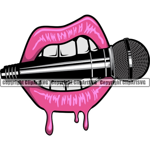 Sexy Lips Bite Microphone Sing Rap Hip Hop Teeth Mouth Mask 