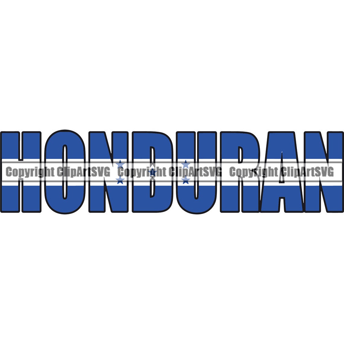 Honduras Honduran Name Word Text Flag Name Country World Etsy