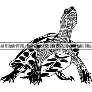 Schildkröte #5 See Teich Haustier grün Reptil Baby Süßwasser Tier Wildlife Leben Aquarium Aquatic Logo.SVG .PNG Clipart Vektor Cricut Cut Cutting