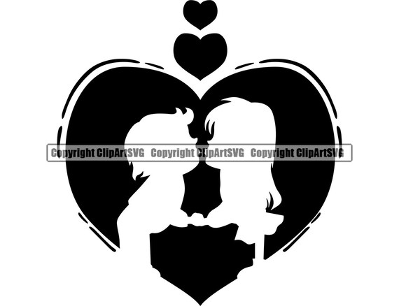 Kid Teen Prom Love Couple Romance First 1st Kiss Cute Heart Etsy