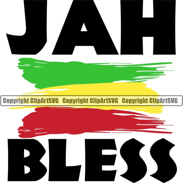 Rasta Reggae Flag Jah Bless Marijuana Leaf Bud Pot Weed Cannabis Hemp Shop Herb Reggaeton Art Design Logo SVG JPG Clipart Vector Cut Cutting