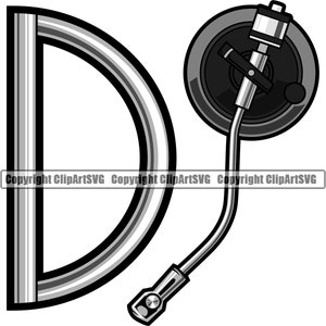 DJ Disc Jockey Dee Jay Musik Plattenspieler Plattenspieler Mixer Album Vinyl Club Sound Silhouette Design Art Logo SVG PNG Vektor Clipart geschnitten Datei