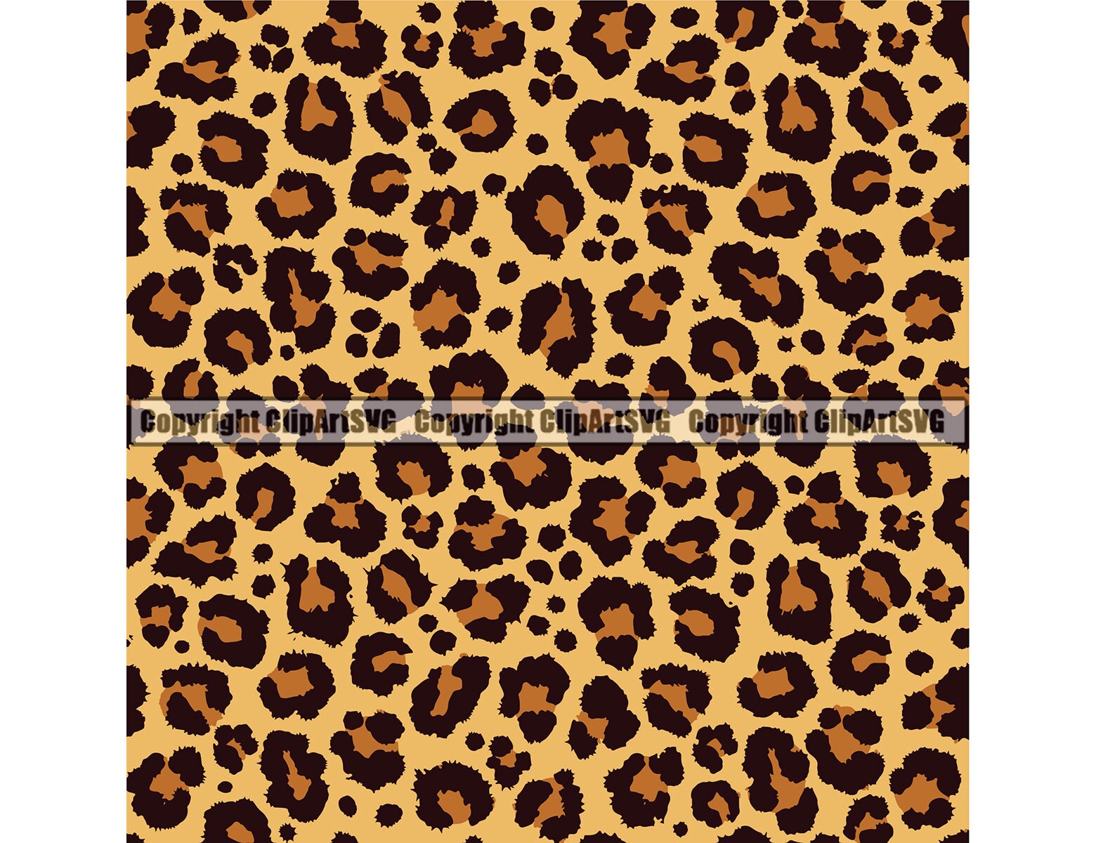 Cheetah Leopard Seamless Pattern Gold Brown Jaguar Animal Print