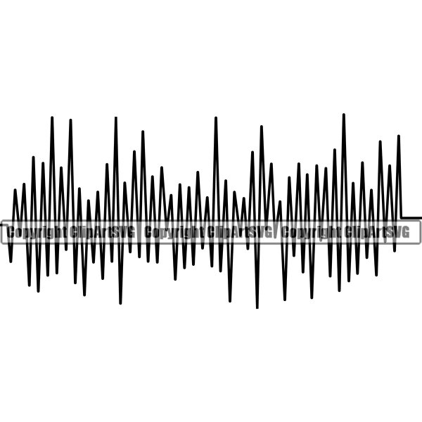 Sound Wave Audio Vibration Music Audio Technology Waveform Frequency Level Tech Tec Bass Base Design Element SVG PNG Clipart Vector Cut File