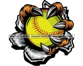 Softball Claw Png - Etsy