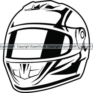 Sport Motorcycle Racing Race Helm Racer Auto Hoge snelheid Hoofddeksels Hoofduitrusting Bescherming Spel. SVG. PNG Clipart Vector Cricut Cut Cutting