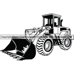 Baufahrzeug #8 Frontlader Planierraupe Ausrüstung Builder Gebäude Build Fix Logo .SVG .PNG Clipart Vektor Cricut Cut Cutting
