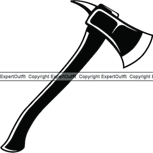 Firefighter Axe #5 Firefighting Rescue Equipment Logo Fireman Fighting Fight Fire Rescue Logo .SVG .PNG Clipart Vector Cricut Cut Cutting