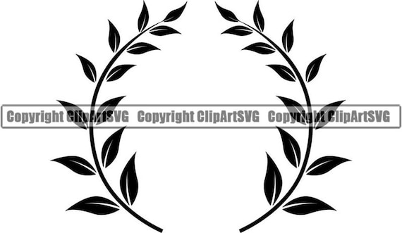 Wreath 6 Olive Branch Leaves Logo Design Element Emblem Label | Etsy