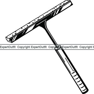 Meid Brush Squeegee Glass Window Clean Wipe Flat Surface Blade Verwijder Water Liquid Tool. SVG. PNG Clipart Vector Cricut Cut Cutting