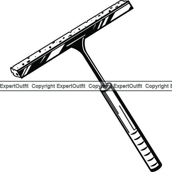 Servante brosse raclette verre fenêtre propre essuyer plat Surface lame enlever eau liquide outil. SVG. PNG vecteur Clipart Cricut coupe coupe