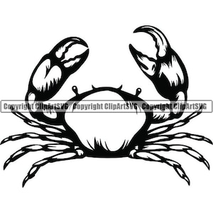 Krab #3 Zeevruchten Voedsel Oceaan Zee Strand Dierlijke Schelpdieren Gestoomde Klauw Schelpdieren Gourmet Restaurant.SVG. PNG Clipart Vector Cricut Cutting File