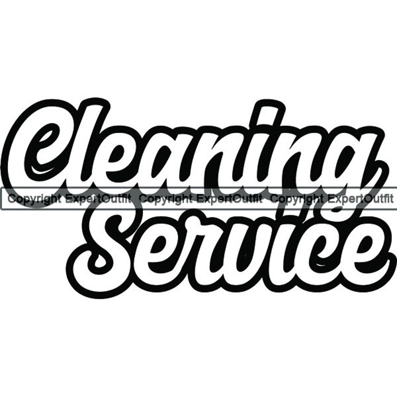 Housekeeping Lettering Cleaning Logo Maid Service Housekeeper Housekeeping Housework Clean ...