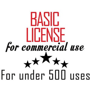 BASISCOMMERCIËLE LICENTIE voor één digitaal productontwerp voor één persoon tot 500 toepassingen! ExpertOutfit Inc. Artwork Clipart Grafische licenties!