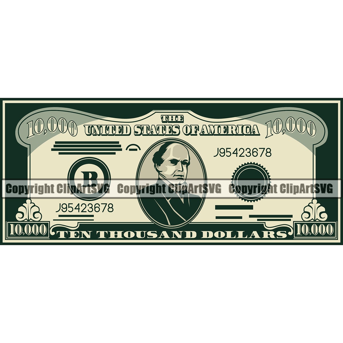 10000 Hundred Dollar Bill Bank Note Money Currency Stack Etsy