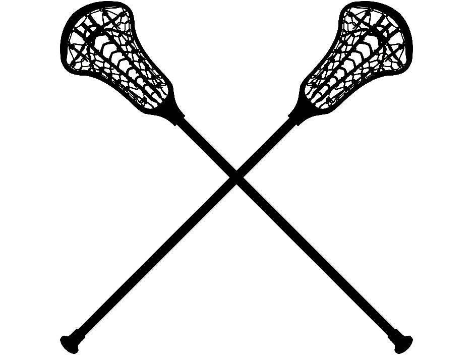 Lacrosse Logo 3 Sticks Crossed Equipment Field Sports Game Etsy