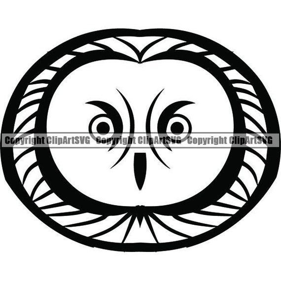 Owl 5 Bird Head Face Wildlife Hoot Hooter Nature Nocturnal Etsy