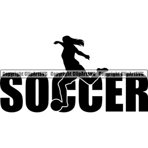 女の子、女性、女性、サッカーボール、フットボール、スポーツ、ゲーム、プレーヤー、チーム、スコア、ゴール、テキスト、名前、ワードアート、デザイン、ロゴ、SVG、PNG、クリップアート、カット