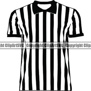 Referee Shirt #1 Official Jersey Uniform Pinstripes Outfit Sports Basketball Soccer Game Judge .SVG .PNG Clipart Vector Cricut Cut Cutting