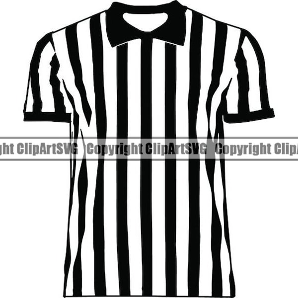 Schiri Shirt #1 Offizielle Jersey Uniform Nadelstreifen Outfit Sport Basketball Fußball Spiel Judge .SVG .PNG Clipart Vektor Cricut Cut Cutting