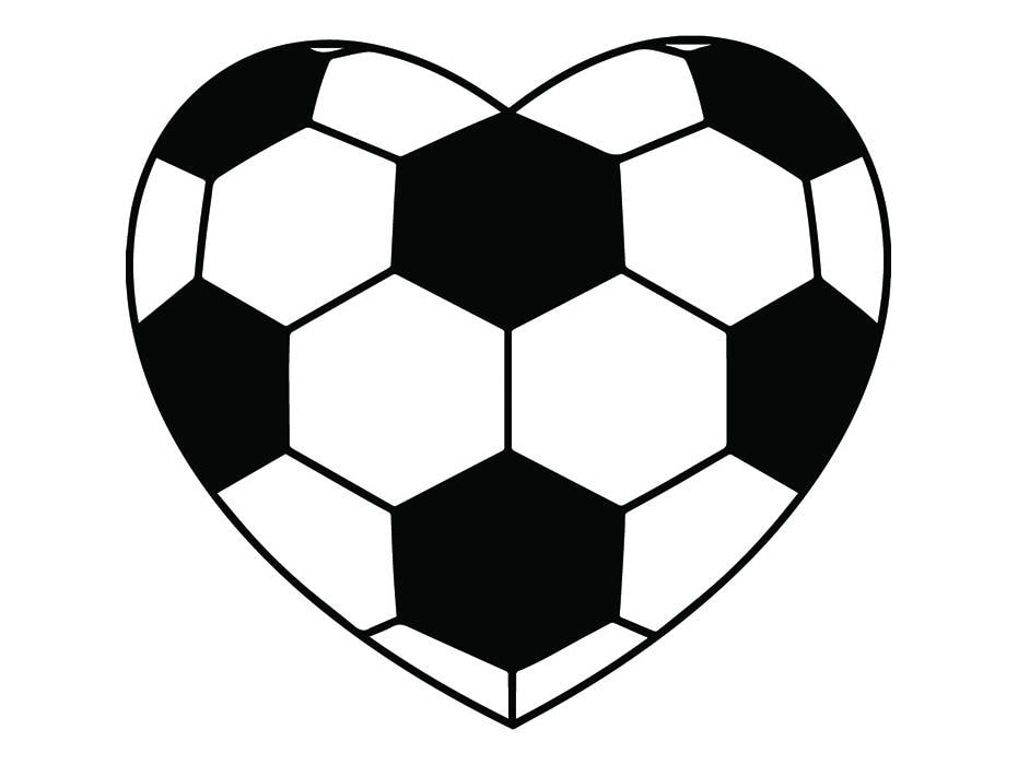 Soccer Ball 5 Heart Shaped Love Futball Field Team Sport Etsy