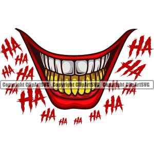 April Fools Day Joker Smile Laughing Teeth, Tooth Badge Reel