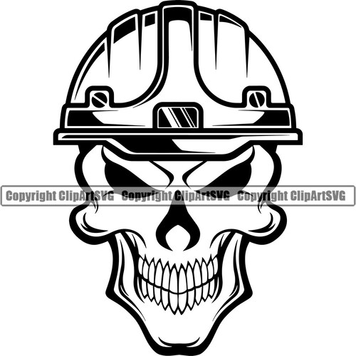 Skull Hard Hat SVG Construction Worker Skull Vinyl Cut File - Etsy