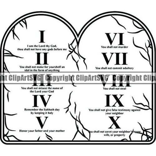Ten Commandments 1 Religion Christianity Faith Biblical | Etsy
