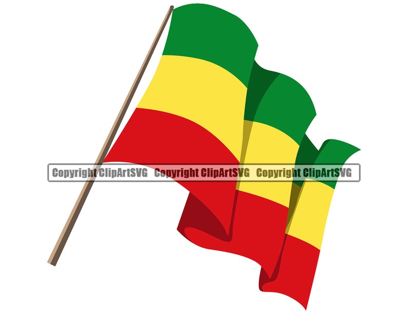 Reggae Rasta Jamaica Jamaican Wavy Waving Flag Pole Caribbean Etsy