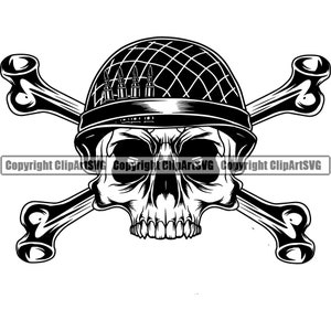 Cráneo Crossbones Soldado Militar Veterinario Héroe de Guerra Signo American Eagle US Veterano Batalla Arte Diseño Logotipo SVG PNG Vector Clipart Cortar Archivo