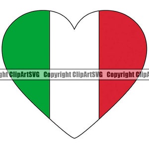Itália Italiana Italia Em Forma de Coração Mundo Nacional Bandeira Logo Art .JPG .PNG Clipart Clip Art Design Gráfico Baixar arquivo para impressão