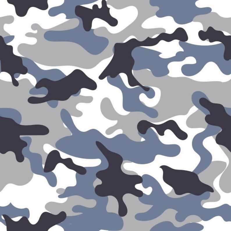 Sky Blue Camo 1 Army Camouflage Seamless Pattern Military War Etsy