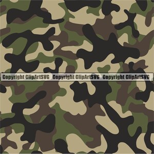 Vert Camo Camouflage Seamless Pattern Jungle War Print Military Hunt Wrap Cover Graphic Design Decor Art Logo SVG PNG Clipart Vector Cut