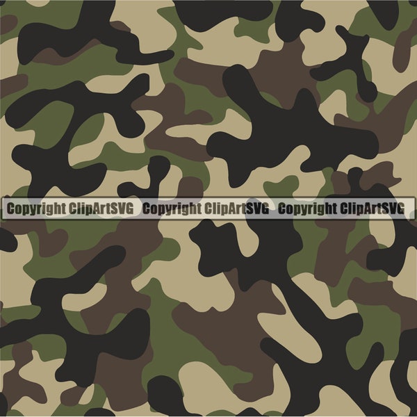 Groene Camo Camouflage naadloze patroon Jungle oorlog Print militaire jacht Wrap Cover grafisch ontwerp Decor Art Logo SVG PNG Clipart Vector knippen