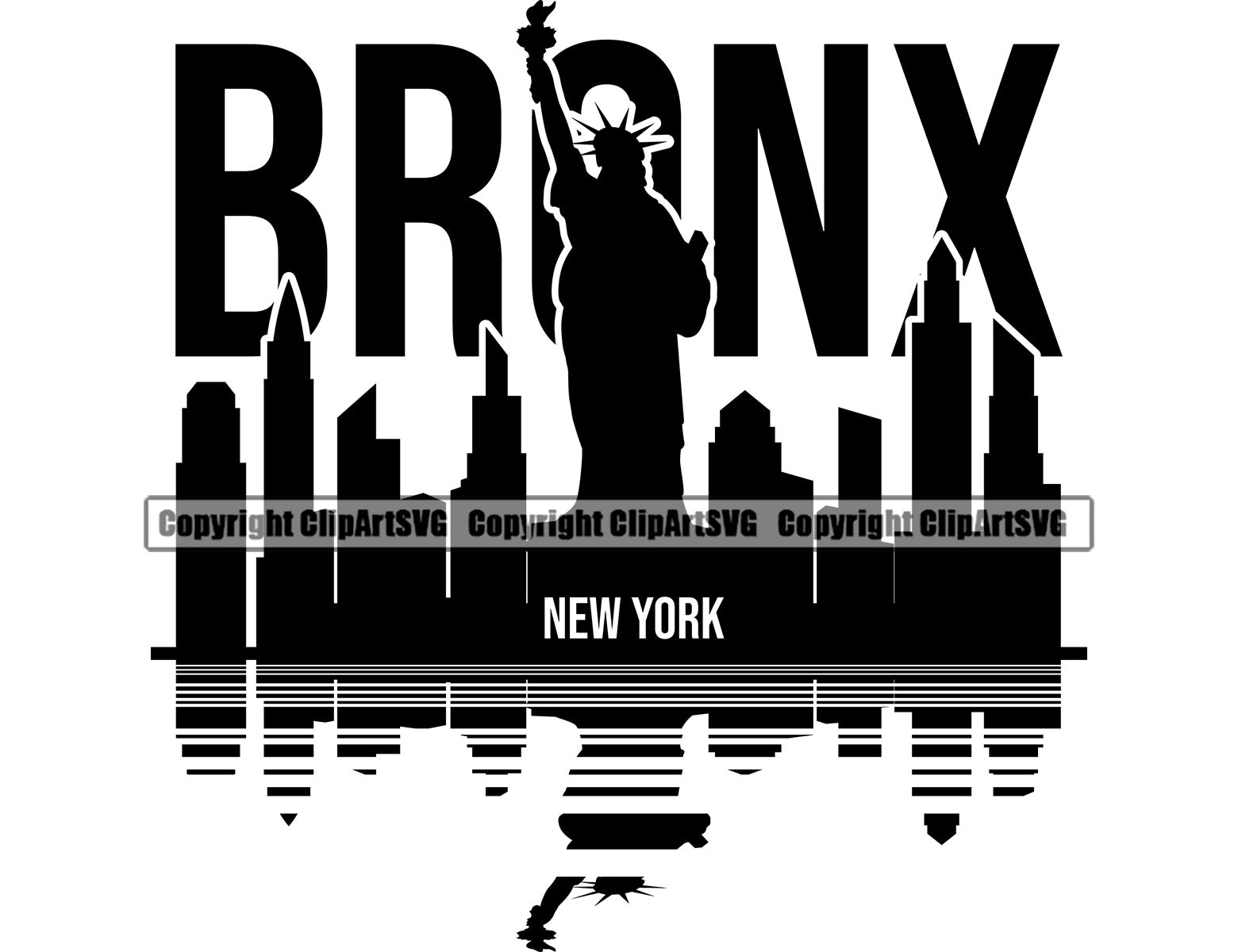 New York City Bronx Urban Life Environment Building Skyline Area Road  Street Art Design Element Logo SVG PNG Clipart Vector Cutting Cut File -  Etsy