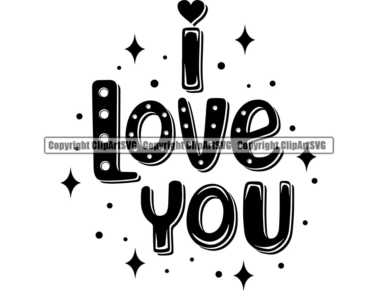 I Love You Printable Quote Heart Couple Romance Star Picture - Etsy