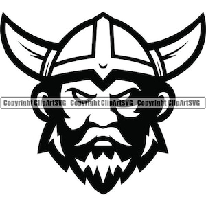 Viking #2a Norway Barbarian Warrior Cartoon College High School Team Sport Mascot Logo .SVG .EPS .PNG Clipart Vector Cricut Cut Cutting File