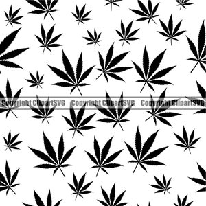 Marihuana Blatt nahtlos wiederholendes Muster Cannabis Topf Gelenk Blunt Rauch Unkraut Dampf Art Design Element Logo SVG PNG Vektor Clipart geschnitten Datei
