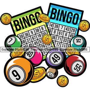 Bingo Karte Glücksspiel Glücksspiel Glückspilz Glück Lotterie Lotto Ball Keno Kasino Wette Spiel Logo SVG PNG Clipart Vektor Schneiden Schneiden Datei