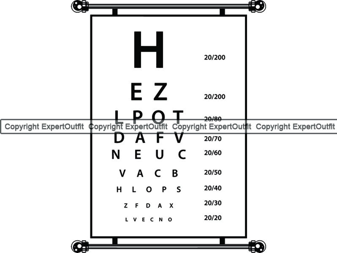 Medical Eye Chart Clinic Test Assessment Visual Acuity Nurse Read Vision Optometrist Vision Exam