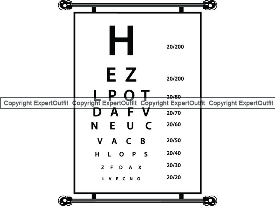 Medical Eye Chart Clinic Test Assessment Visual Acuity Nurse Read