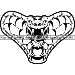 Cobra Snake mascotte schoolteam hoofd gezicht sport eSport spel embleem teken Club badge kunst pictogram tekst ontwerp logo SVG PNG clipart snijden gesneden bestand