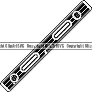 May include: A black and white level tool with a bubble level and markings. The level tool is a common tool used in construction and DIY projects.