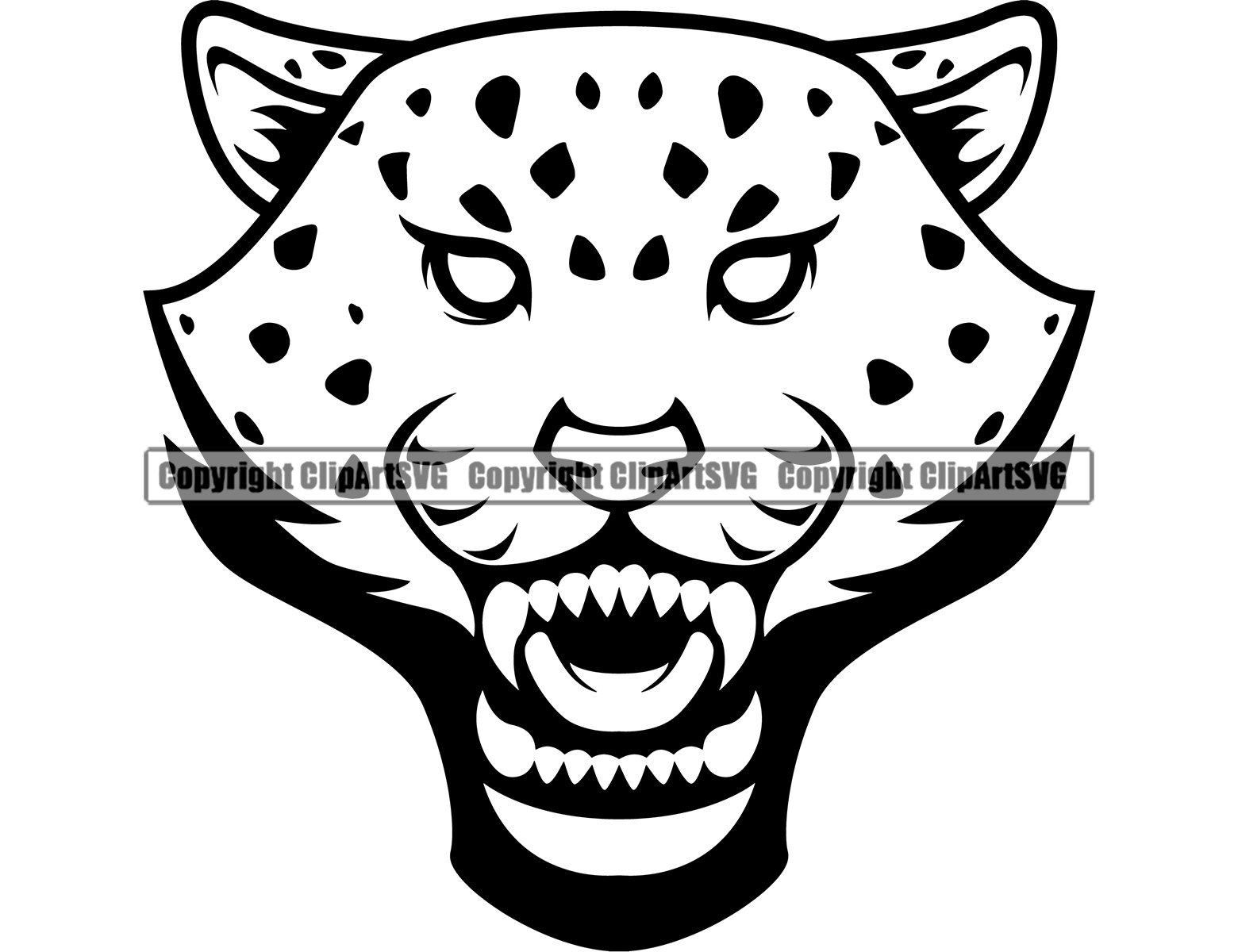 Cheetah Mascot School Team Head Face Sport eSport Game Emblem Sign Club Badge Art Icon Label Text Design Logo SVG PNG Vector Clipart Cutting