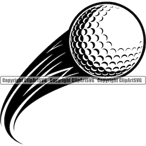 Golf Ball #5 Action Motion Flying Shot Golfer Golfing Sports Competition Tournament Equipment Game .SVG .EPS .PNG Clipart Vector Cricut Cut