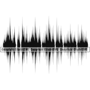 Sound Wave Audio Vibration Music Audio Technology Waveform Frequency Level Tech Tec Bass Base Design Element SVG PNG Clipart Vector Cut File