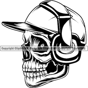 DJ Deejay Hat Auriculares Skull Turntable Spin Record Player Mezclador Disc Jockey Vinilo Music Club Diseño Logo SVG PNG Vector Clipart Cut File