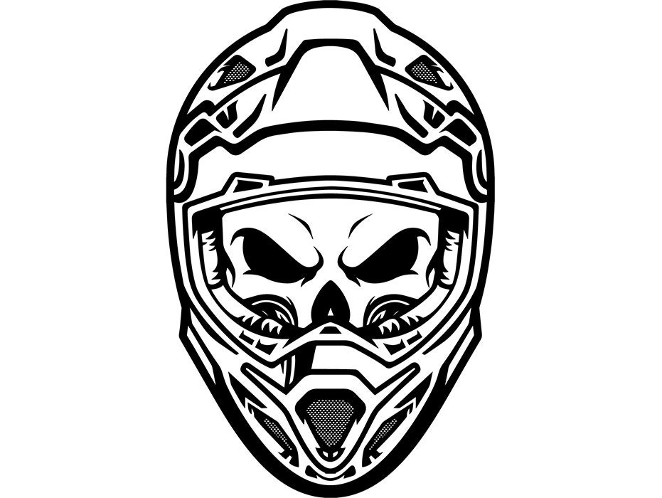 Motorcycle Racing 1 Skull Helmet Motorcross Motocross Extreme | Etsy